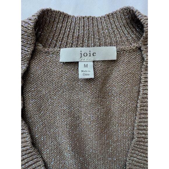 Copied - Joie Womens M iridescent sparkly sweater stretch feminine Light Spring - Picture 3 of 16